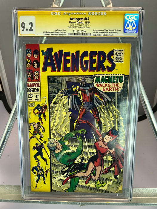 Avengers 47 (1967) 9.2 CGC Signature Series Stan Lee