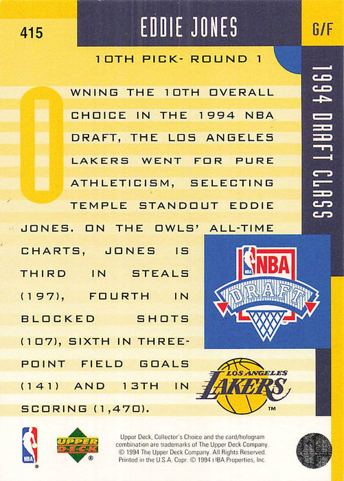 1994-95 Collector's Choice #415 Eddie Jones DC