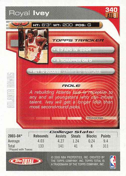 2004-05 Topps Total Silver #340 Royal Ivey