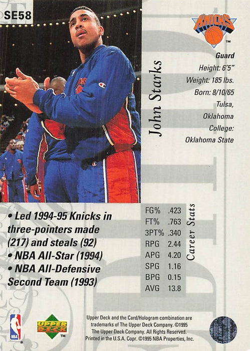 1995-96 Upper Deck Special Edition #58 John Starks