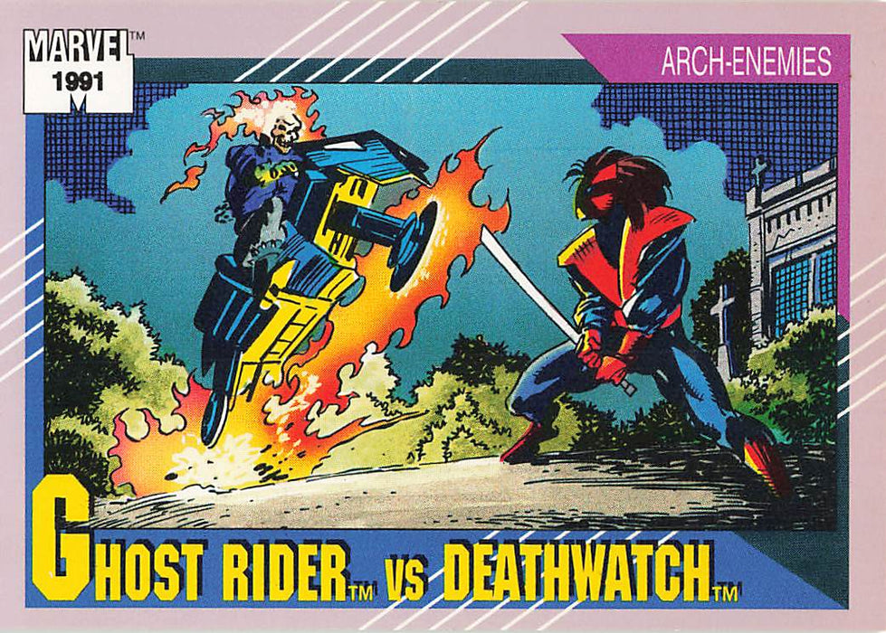1991 Impel Marvel Universe II #109 Ghost Rider vs Deathwatch
