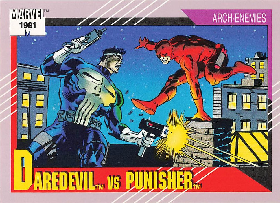 1991 Impel Marvel Universe II #116 Daredevil vs Punisher