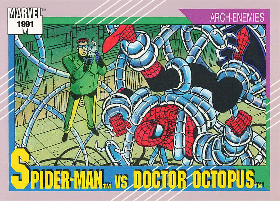 1991 Impel Marvel Universe II #105 Spider-Man vs Doctor Octopus