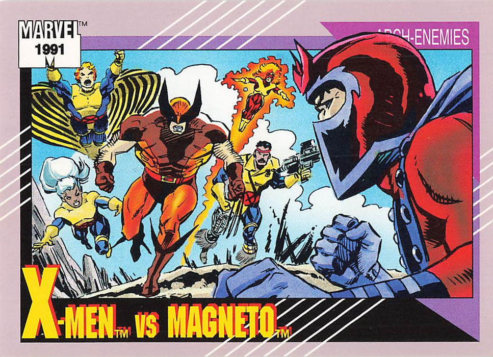 1991 Impel Marvel Universe II #125 X-Men vs Magneto