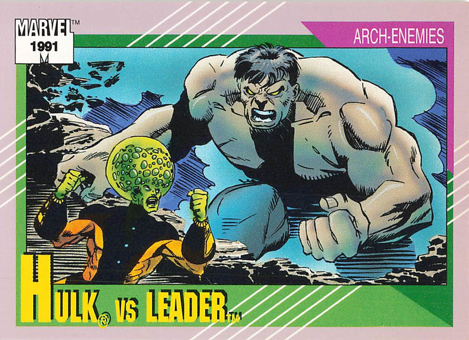 1991 Impel Marvel Universe II #119 Hulk vs Leader
