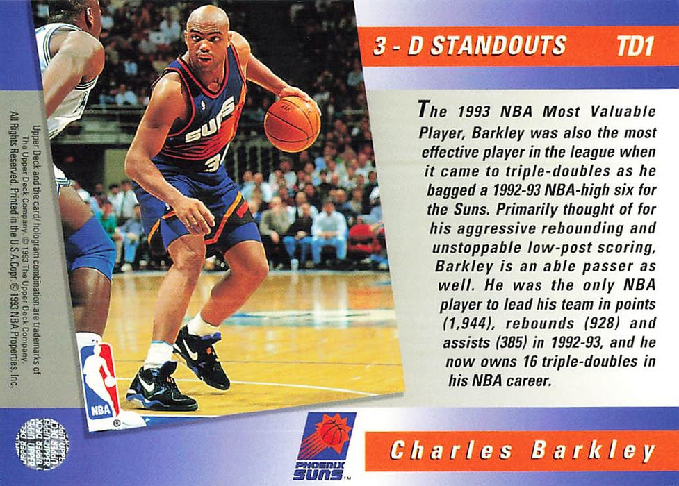 1993-94 Upper Deck Triple Double #TD1 Charles Barkley