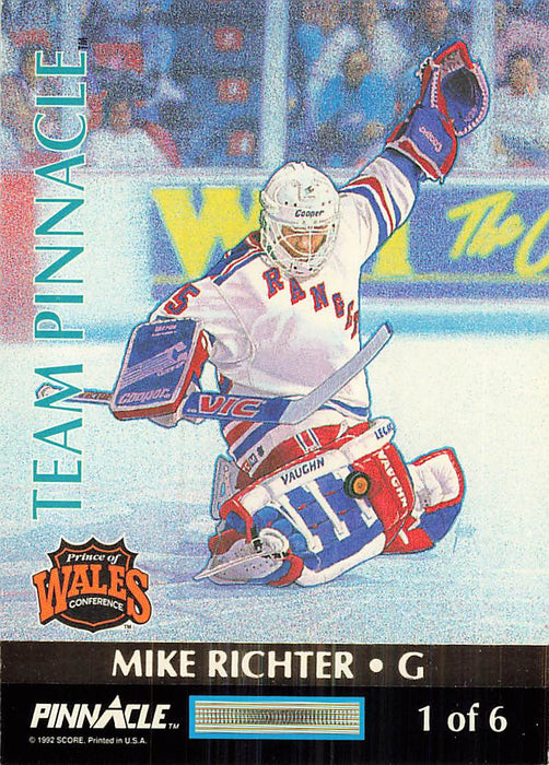 1992-93 Pinnacle Team Pinnacle #1 Mike Richter/Ed Belfour