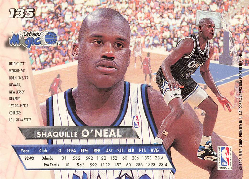 1993-94 Ultra #135 Shaquille O'Neal