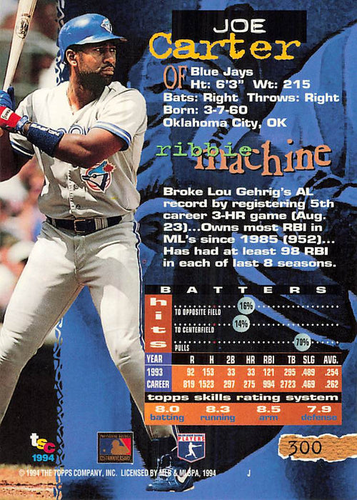 1994 Stadium Club Golden Rainbow #300 Joe Carter