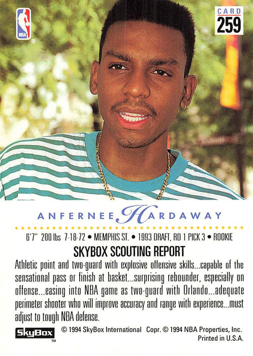 1993-94 SkyBox Premium #259 Anfernee Hardaway RC