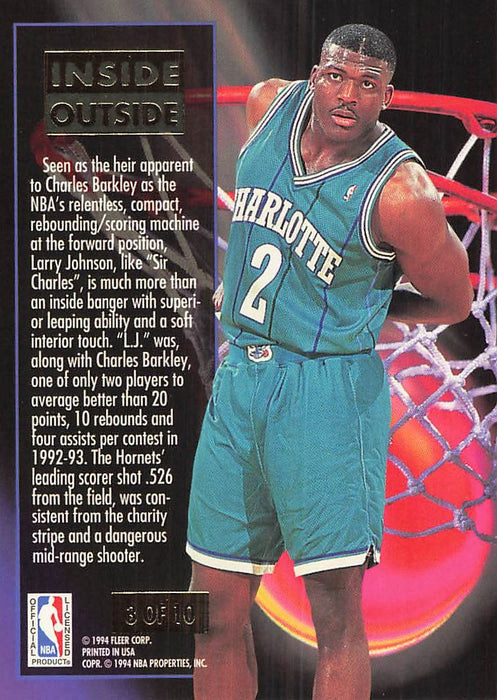 1993-94 Ultra Inside/Outside #3 Larry Johnson