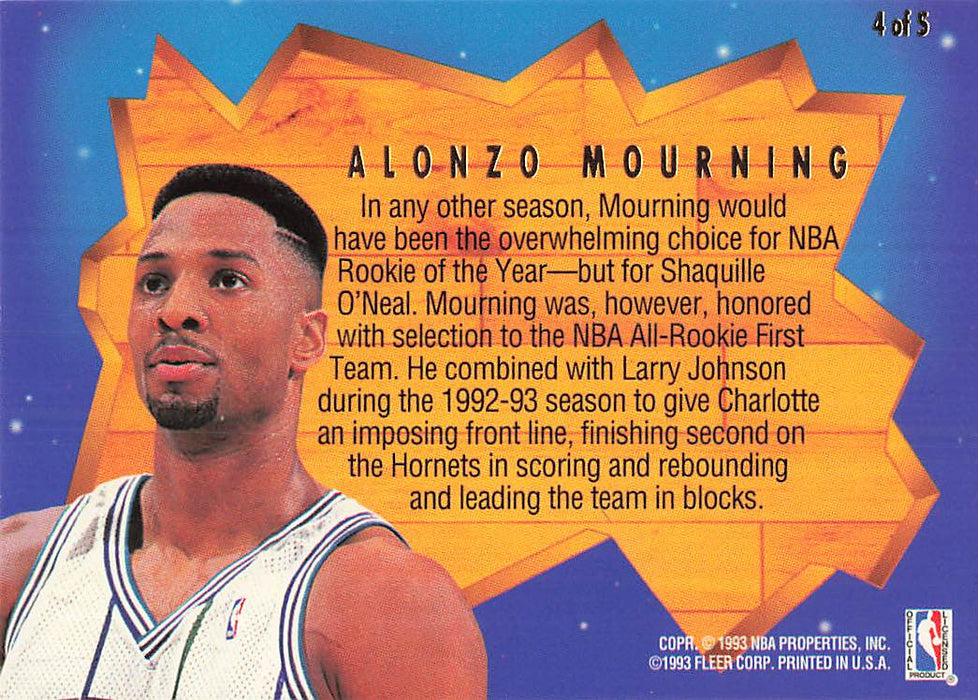 1993-94 Ultra All-Rookie Team #4 Alonzo Mourning