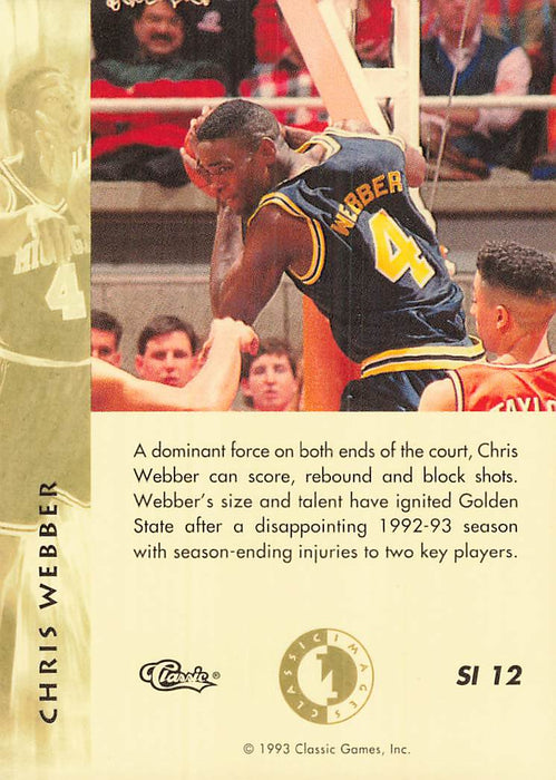 1993-94 Images Four Sport Sudden Impact #SI12 Chris Webber