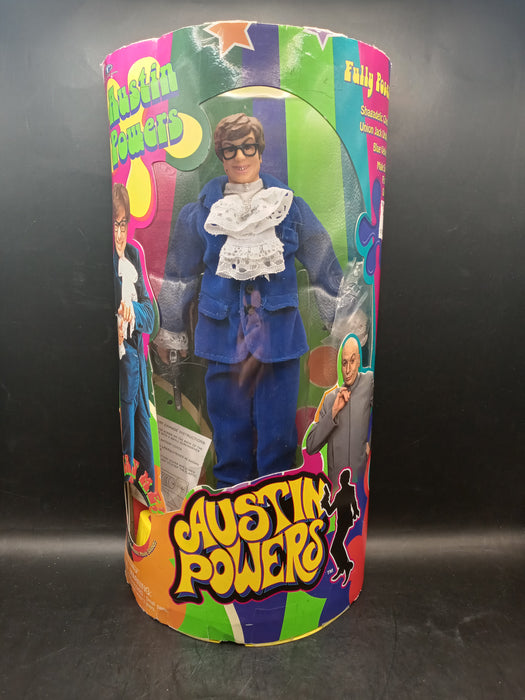 Austin Powers Talking Figure - 9" Austin Powers In Blue Velvet Suit - In Box