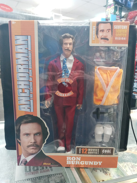 Anchorman Ron Burgundy 13" Talking Action Figure And Accessories