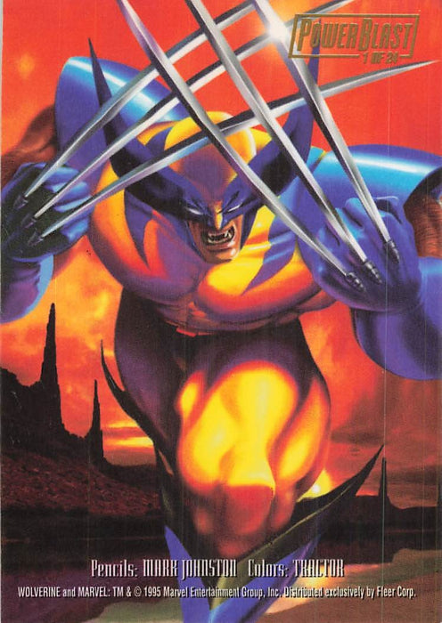 1995 Flair Marvel Annual PowerBlast #1 Wolverine