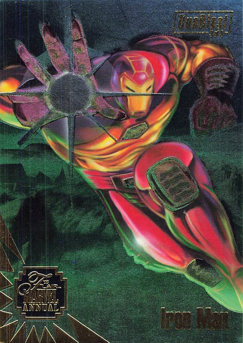 1995 Flair Marvel Annual DuoBlast #3 Iron Man and War Machine