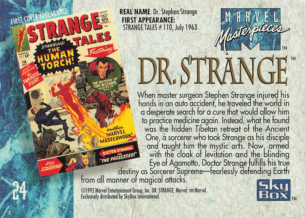 1992 SkyBox Marvel Masterpieces #24 Dr. Strange