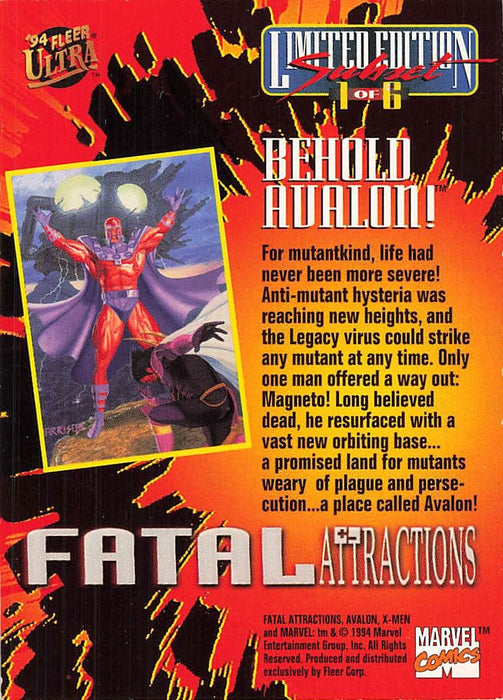 1994 Fleer Ultra X-Men Fatal Attractions #1 Behold Avalon!