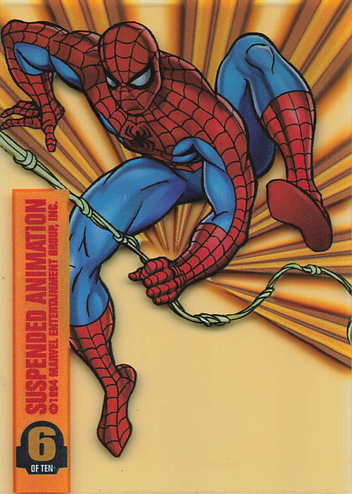 1994 Fleer Marvel Universe V Suspended Animation #6 Spider-Man