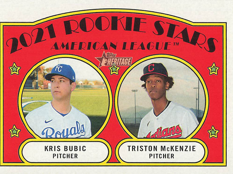 2021 Topps Heritage #375 Kris Bubic RC/Triston McKenzie RC