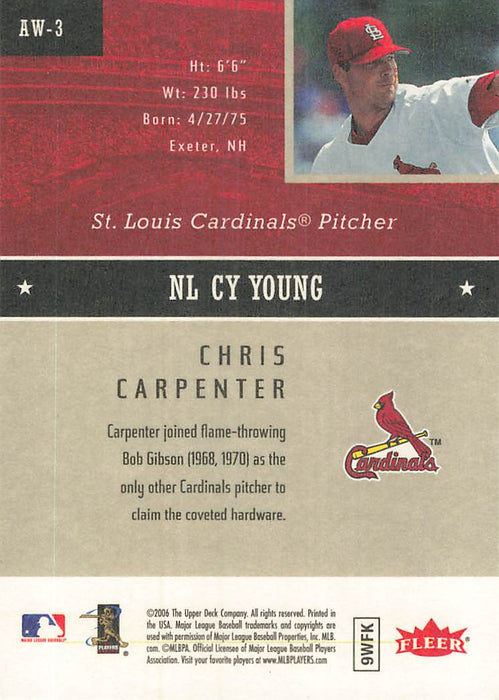 2006 Fleer Award Winners #AW3 Chris Carpenter