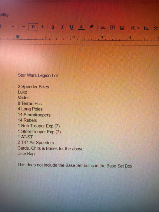 Star Wars Legion LOT