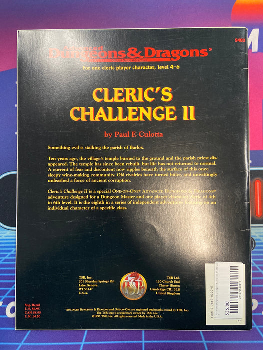 Advanced Dungeons & Dragons SC Cleric's Challenge II