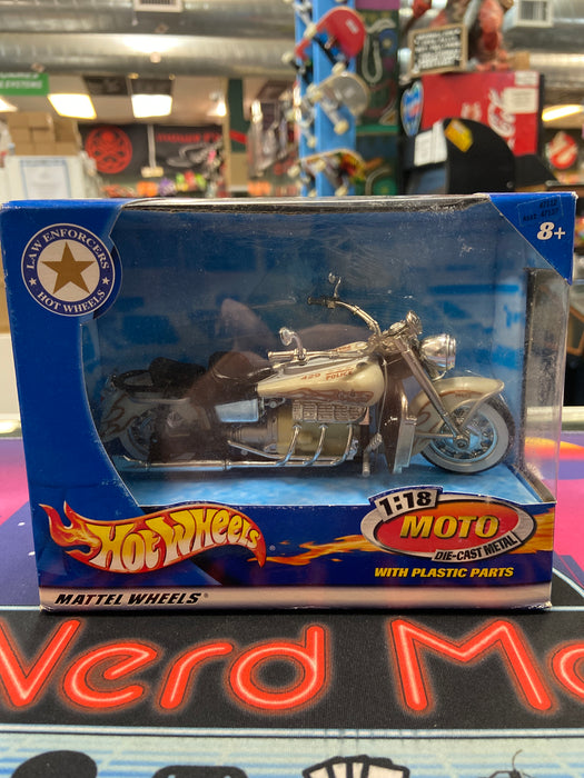 2002 Mattel Hot Wheels Law Enforcement 1:18 Die-Cast Metal Motorcycle