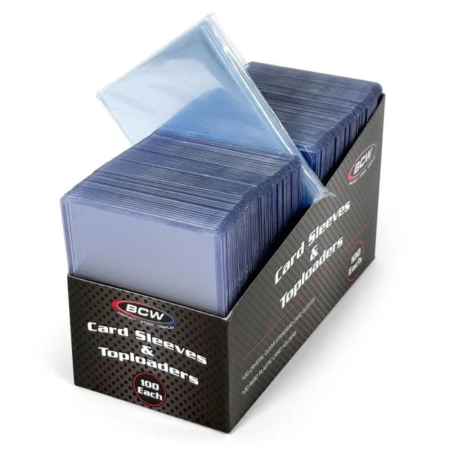 BCW 100 Count Card Sleeve and Toploader Combo Pack