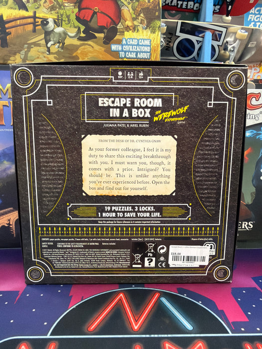 Escape Room in a Box Werewolf Experiment