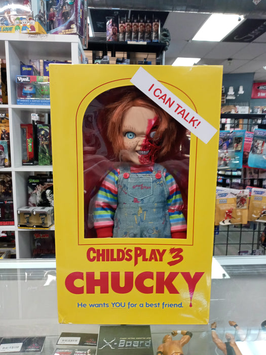 Mezco Childs Play 3 Talking Pizza Face Chucky