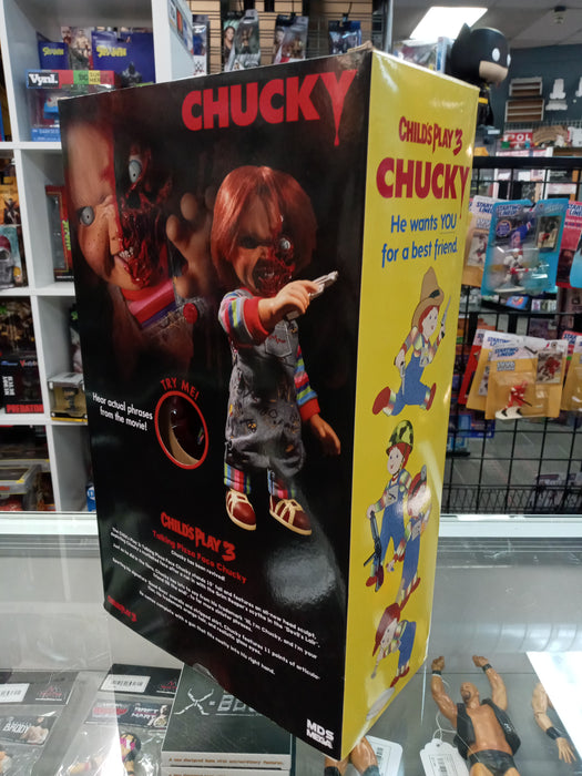 Mezco Childs Play 3 Talking Pizza Face Chucky