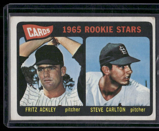 1965 Topps #477 Cards 1965 Rookie Stars (Fritz Ackley / Steve Carlton)