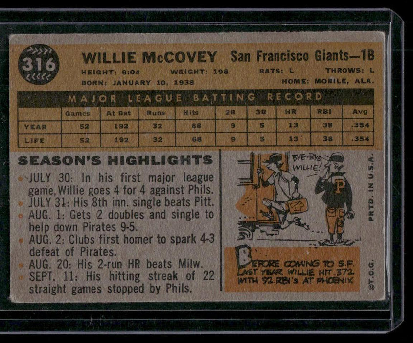 1960 Topps #316 Willie McCovey