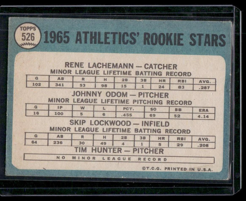 1965 Topps #526 1965 Rookie Stars (Lachemann / Odom / Lockwood / Hunter)