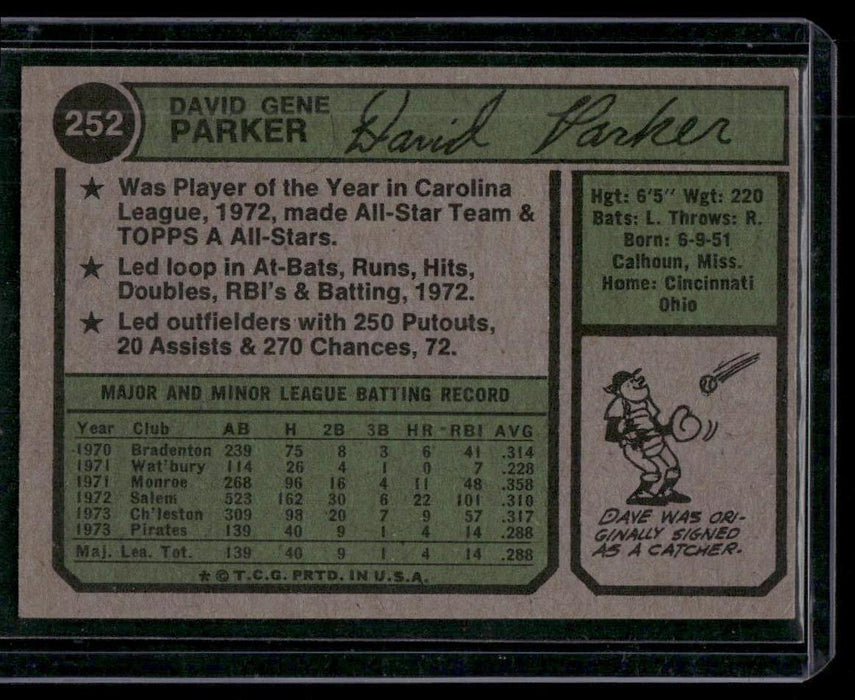 1974 Topps #252 Dave Parker