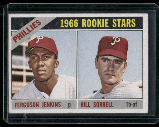 1966 Topps #254 Phillies 1966 Rookie Stars (Ferguson Jenkins / Bill Sorrell)