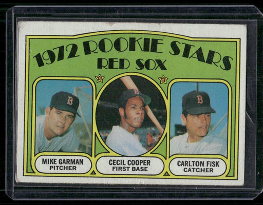 1972 Topps #79 Red Sox 1972 Rookie Stars (Garman / Cooper / Fisk)