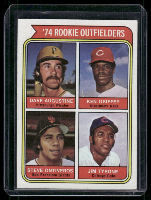 1974 Topps #598 Rookie Outfielders (Augustine / Griffey / Ontiveros / Tyrone)