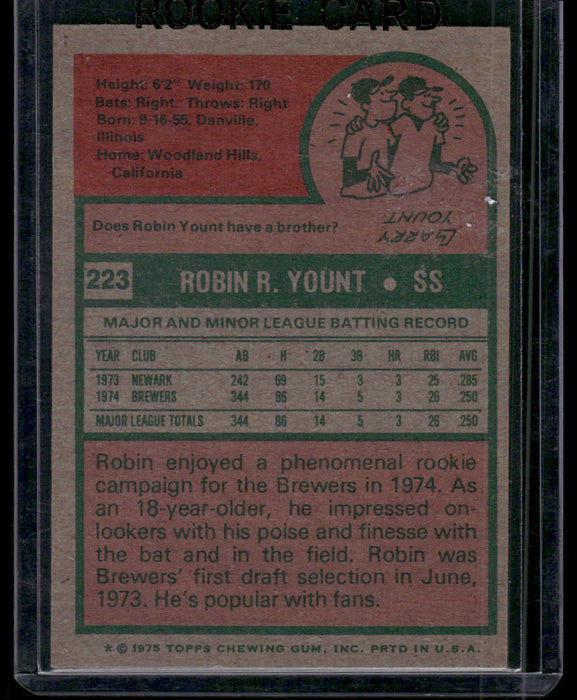 1975 Topps #223 Robin Yount