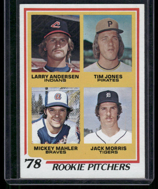 1978 Topps #703 Rookie Pitchers (Andersen / Jones / Mahler / Morris)