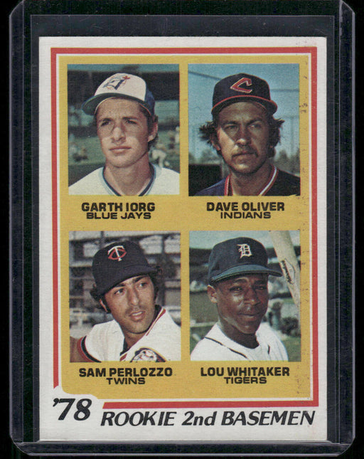 1978 Topps #704 Rookie Second Basemen (Iorg /  Oliver / Perlozzo / Whitaker)