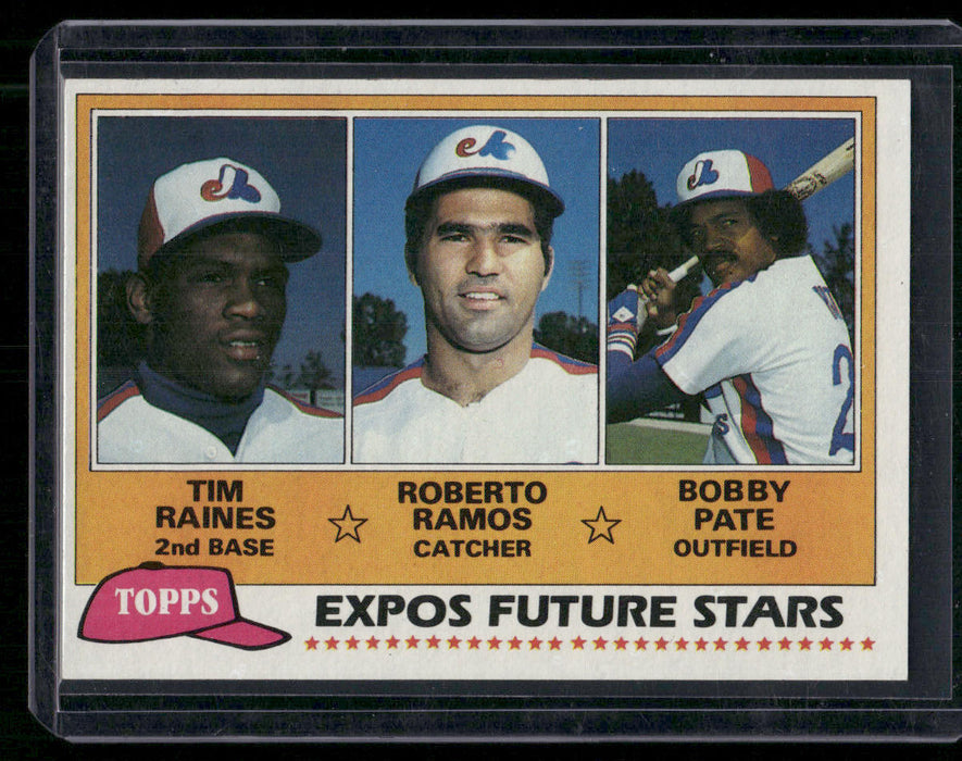 1981 Topps #479 Expos Future Stars (Tim Raines / Roberto Ramos / Bobby Pate)