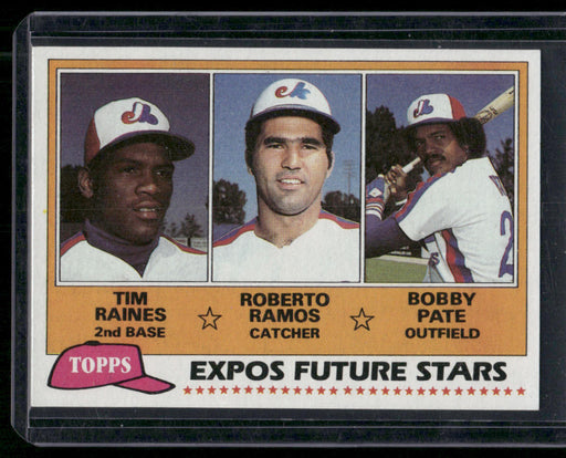 1981 Topps #479 Expos Future Stars (Tim Raines / Roberto Ramos / Bobby Pate)