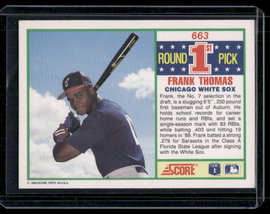 1990 Score #663 Frank Thomas