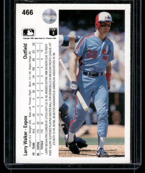 1990 Upper Deck #466 Larry Walker