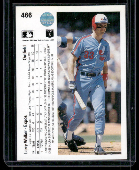 1990 Upper Deck #466 Larry Walker