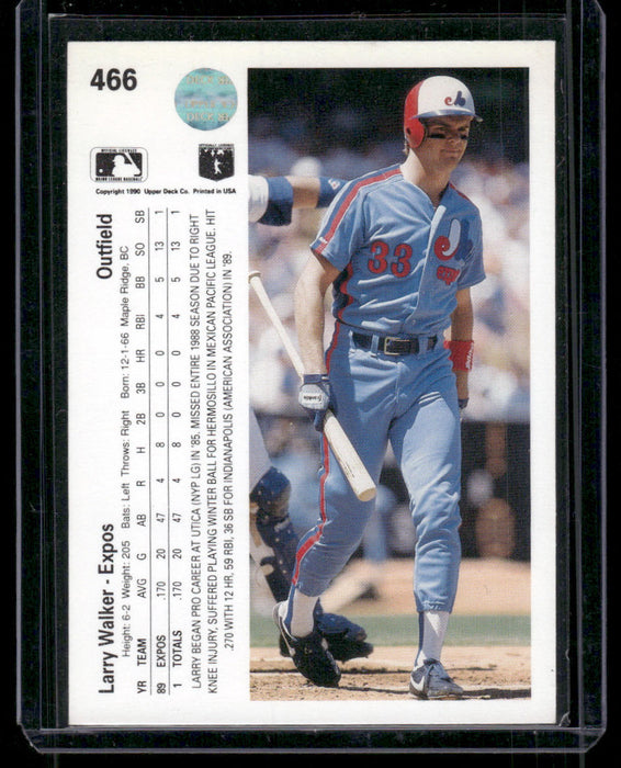 1990 Upper Deck #466 Larry Walker