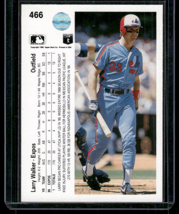 1990 Upper Deck #466 Larry Walker